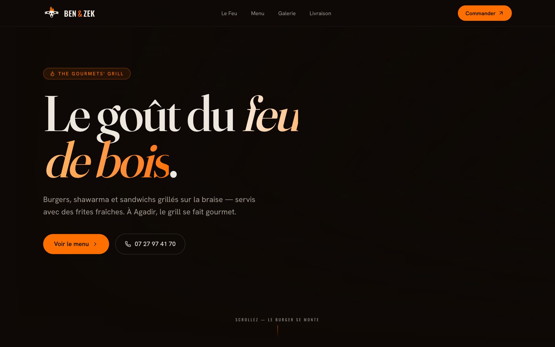 Ben & Zek — page d'accueil