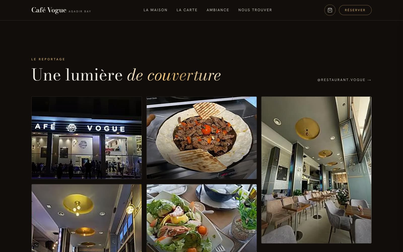 Café Vogue — section du site
