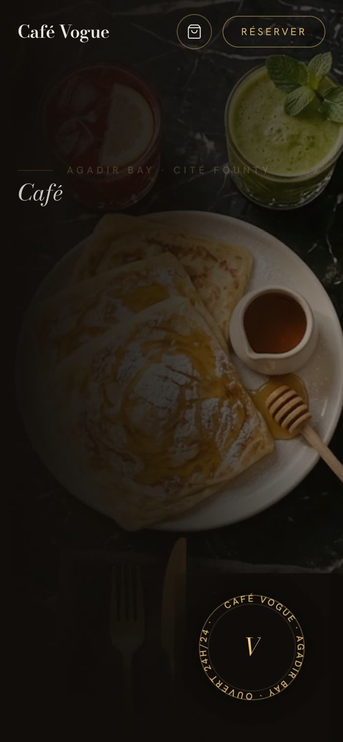 Café Vogue sur mobile