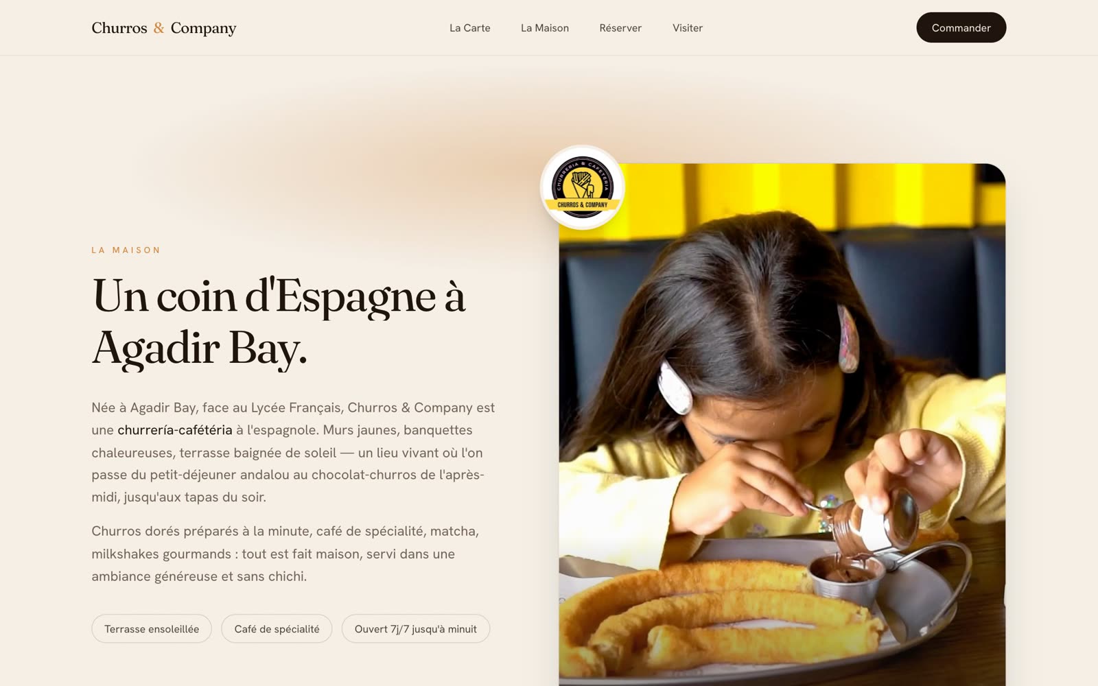 Churros & Company — section du site