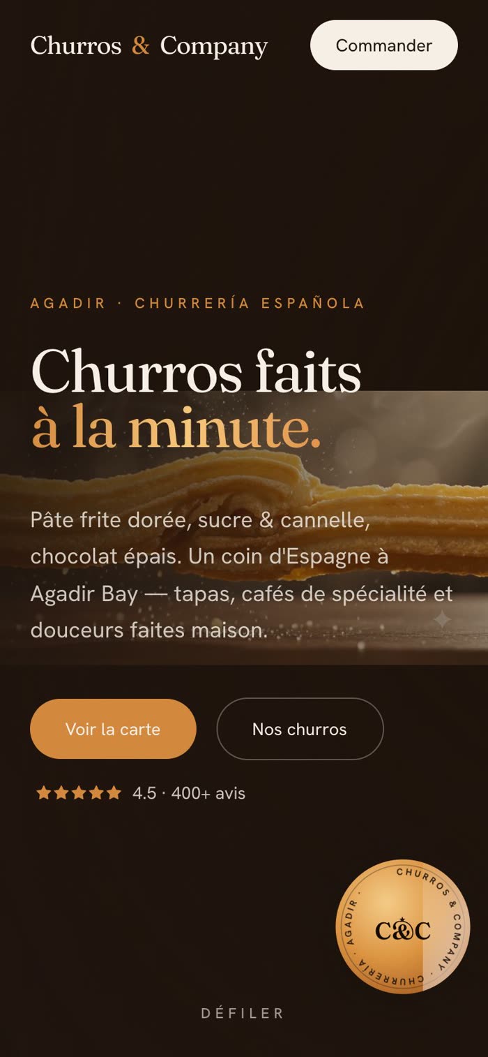 Churros & Company sur mobile