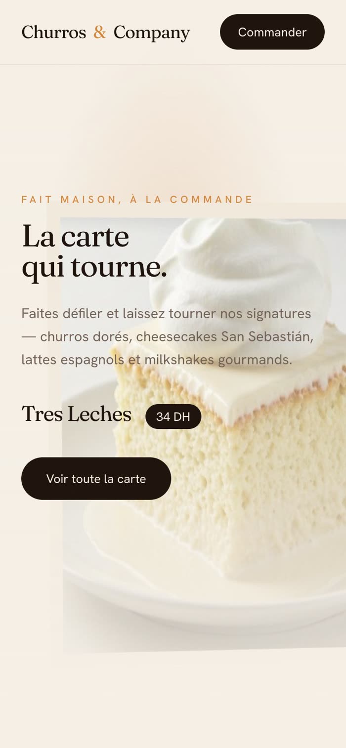 Churros & Company sur mobile, plus bas
