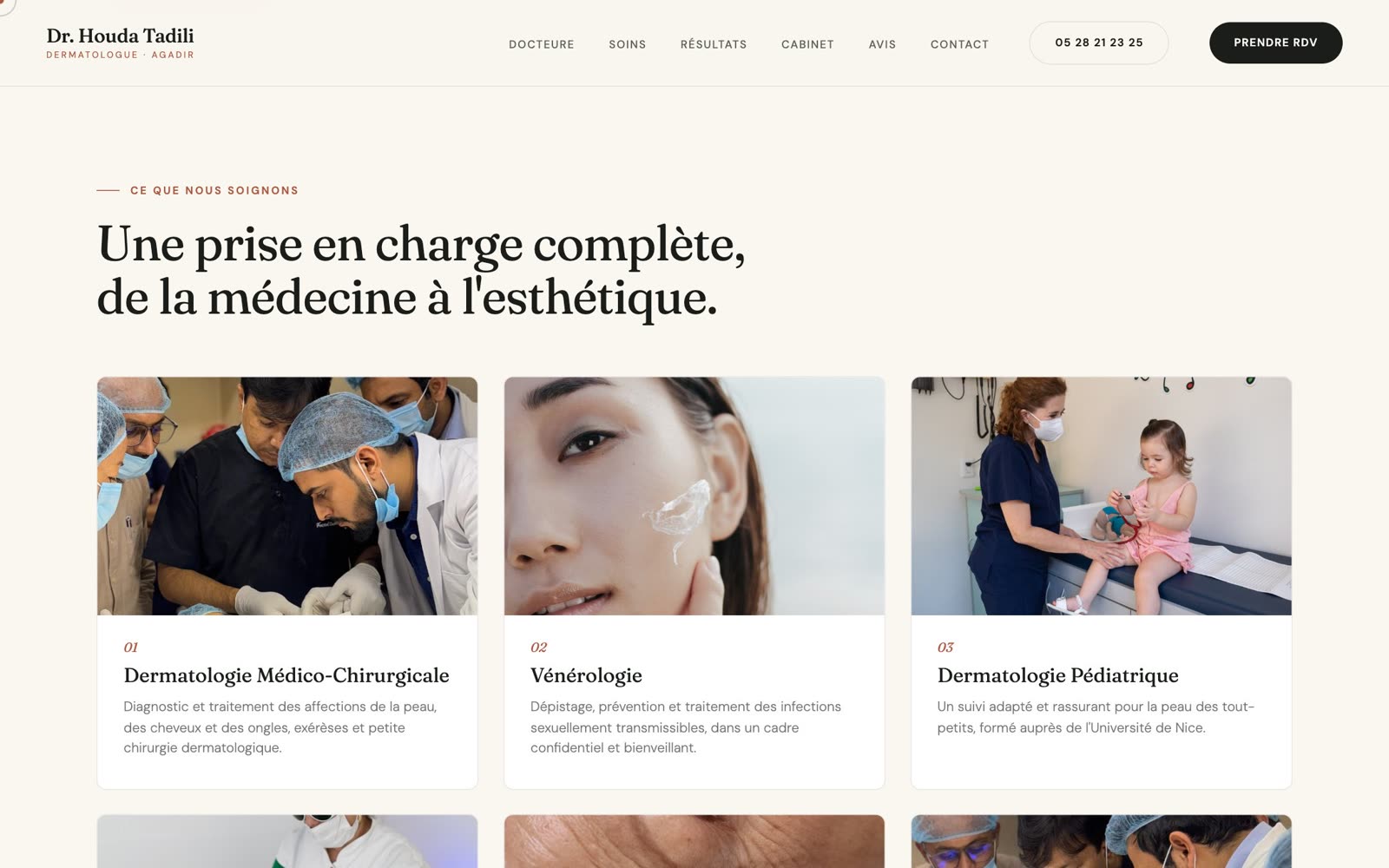Dr. Houda Tadili — section du site