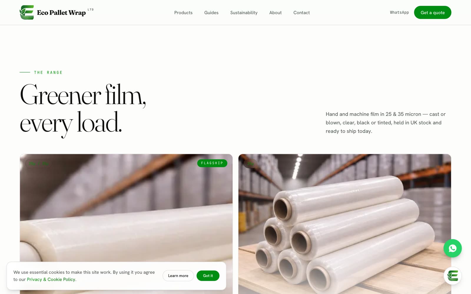 Eco Pallet Wrap — section du site