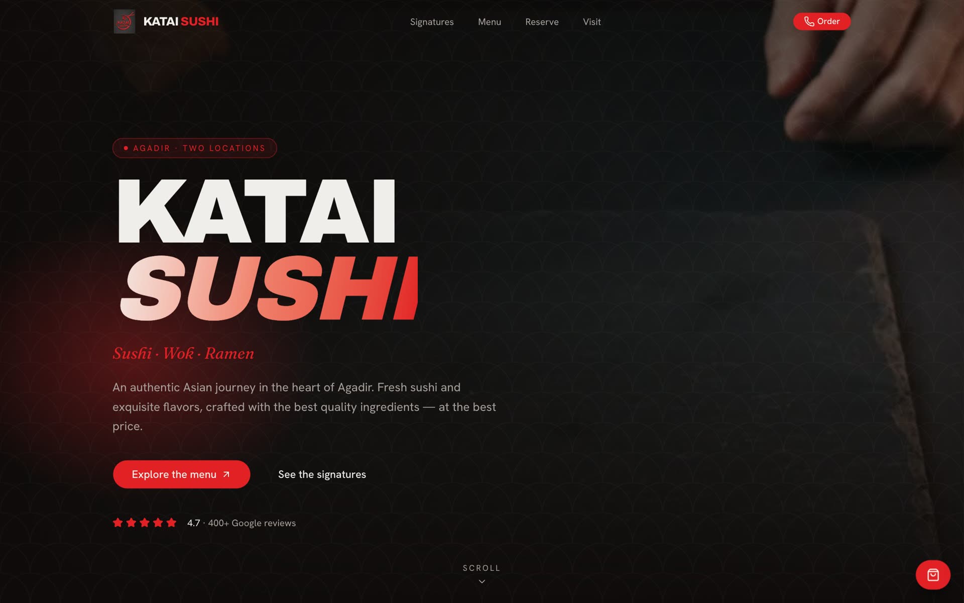 Katai Sushi — page d'accueil