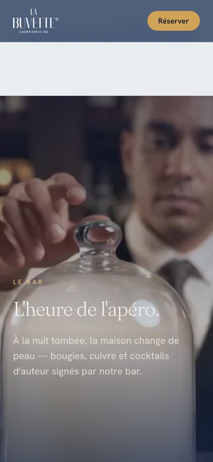 La Buvette sur mobile, plus bas