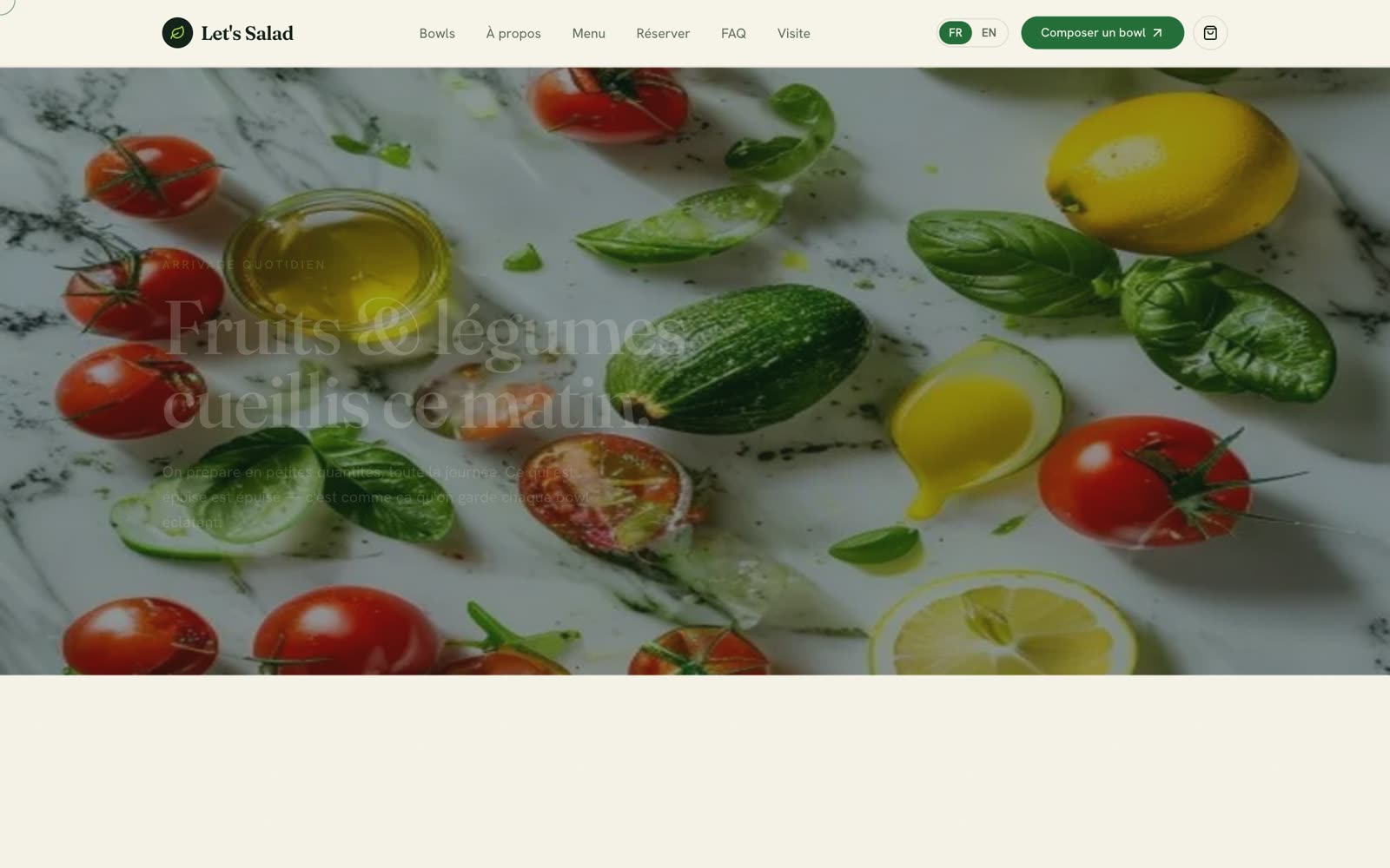 Let's Salad — section du site