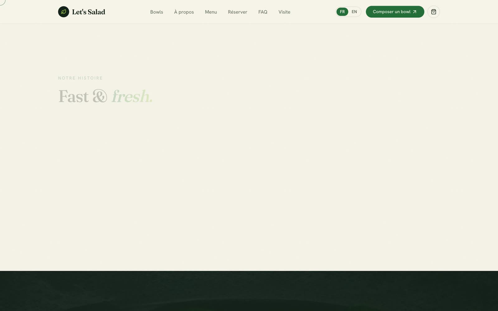 Let's Salad — section du site