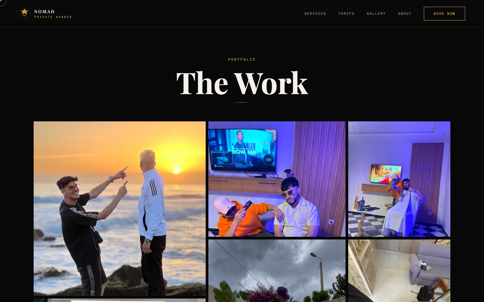 Nomad Private Barber — section du site