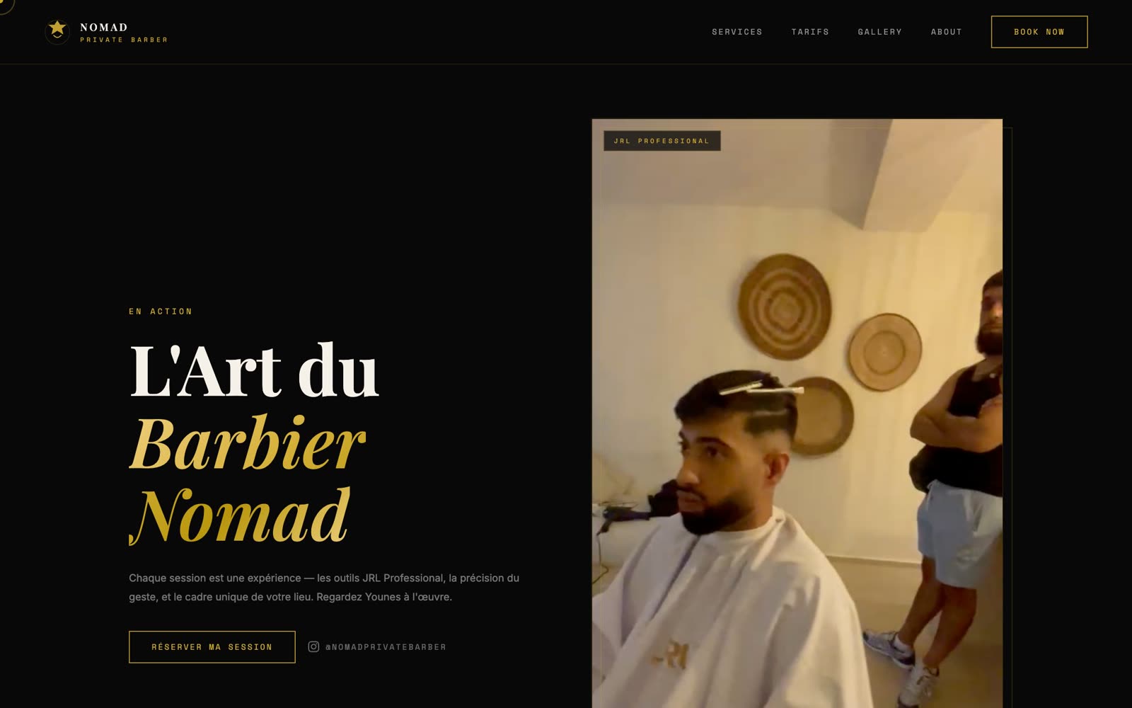 Nomad Private Barber — section du site