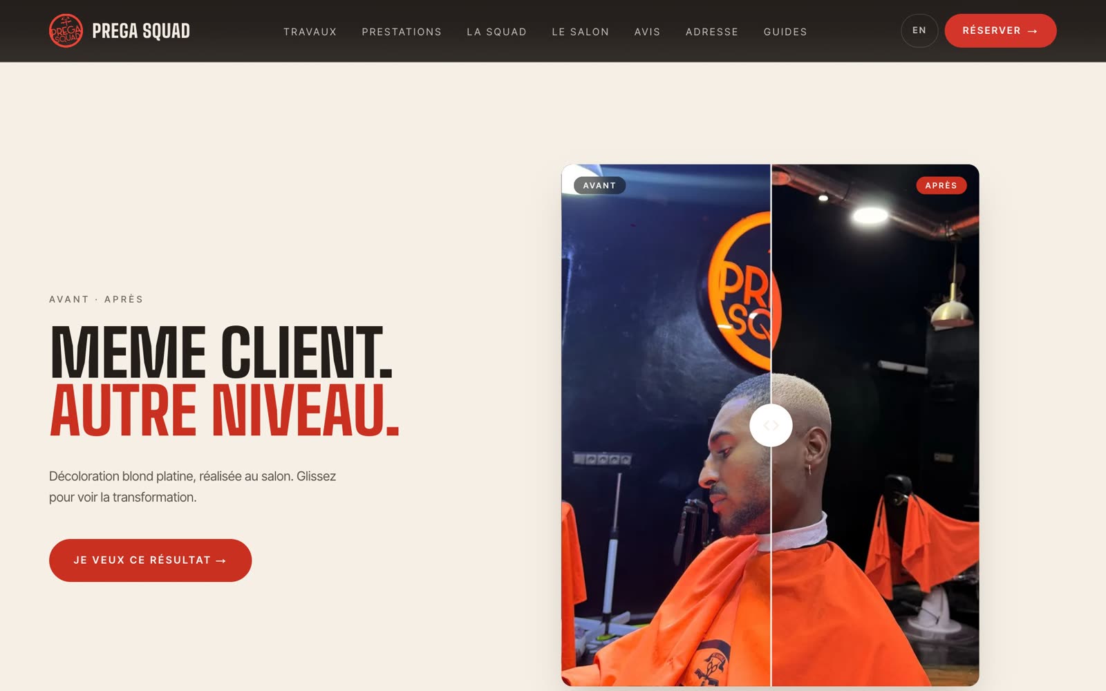 PregaSquad — section du site
