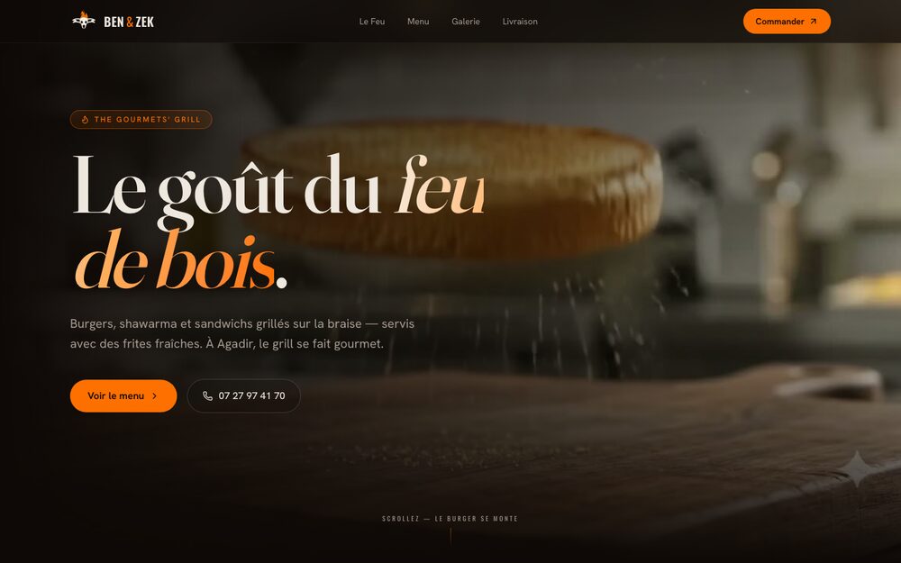 Ben & Zek — website homepage